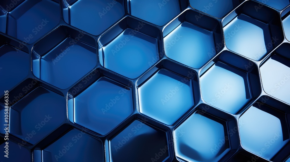 three honeycomb pattern blue three honeycomb pattern blue