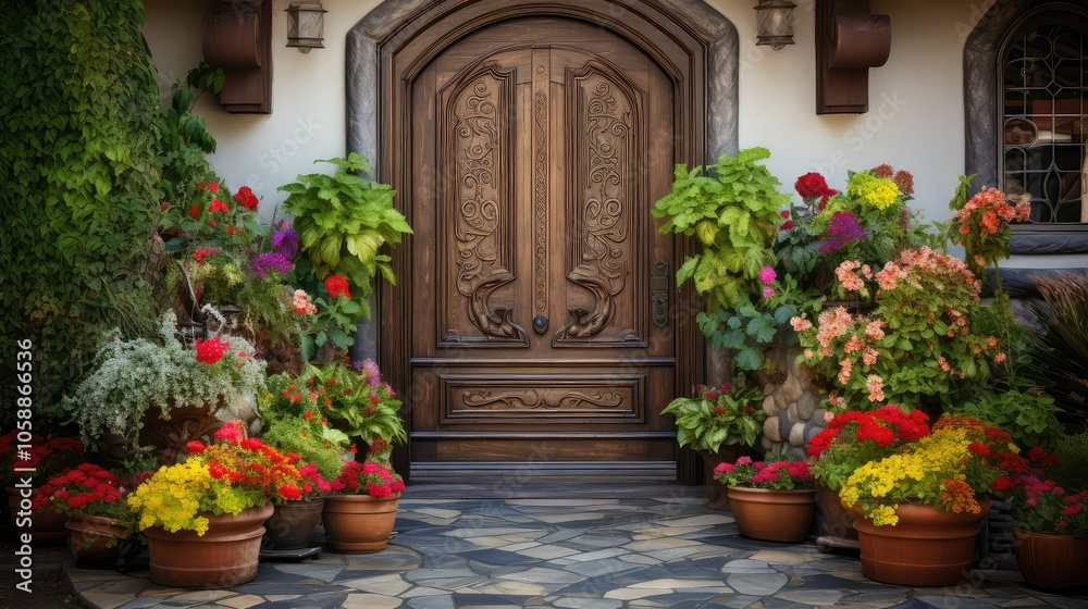 Naklejka premium brass visit front door