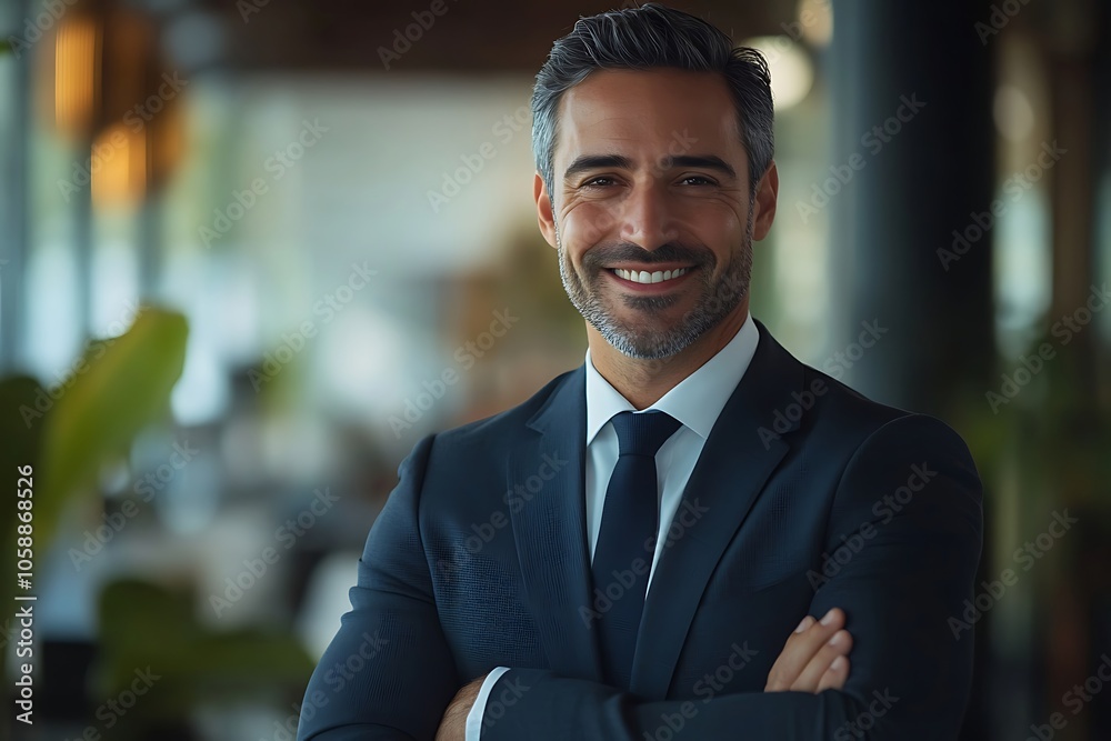 Successful Businessman in Sharp Suit Headshot - Confident and Professional Successful Businessman in Sharp Suit Headshot - Confident and Professional