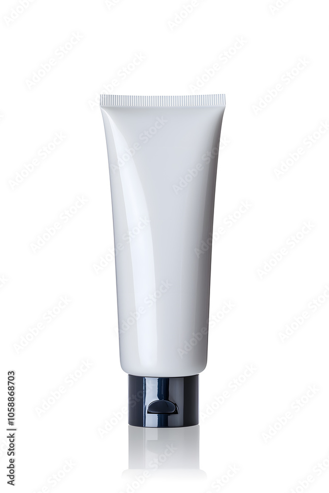 Realistic 3d blank cosmetics cream tube mockup template isolated on white background Realistic 3d blank cosmetics cream tube mockup template isolated on white background