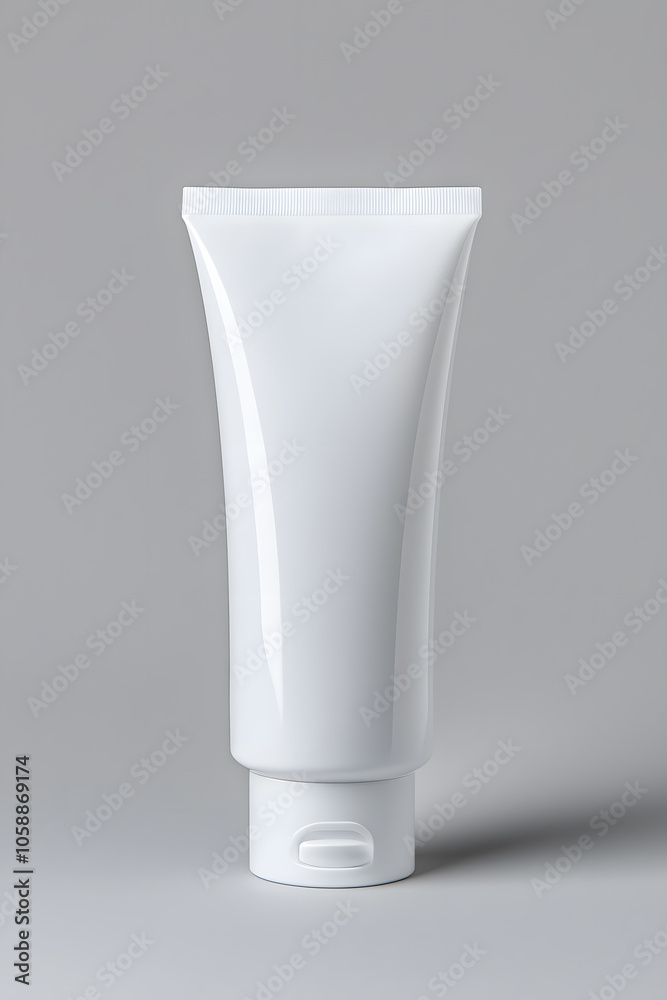 Realistic 3d blank cosmetics cream tube mockup template isolated on white background	