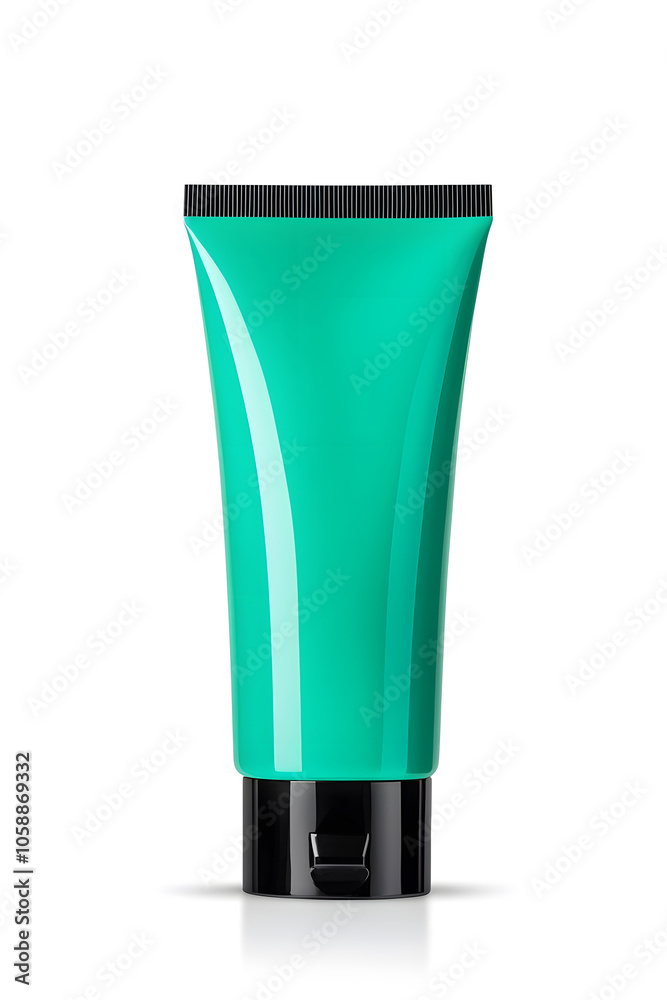 Realistic 3d blank cosmetics cream tube mockup template isolated on white background Realistic 3d blank cosmetics cream tube mockup template isolated on white background