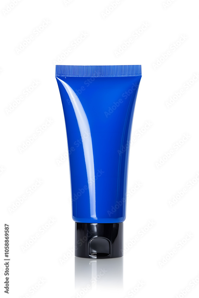 Realistic 3d blank cosmetics cream tube mockup template isolated on white background Realistic 3d blank cosmetics cream tube mockup template isolated on white background