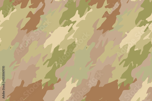 Camouflage brown military camouflage seamless pattern for fabric, clothing, and uniform design