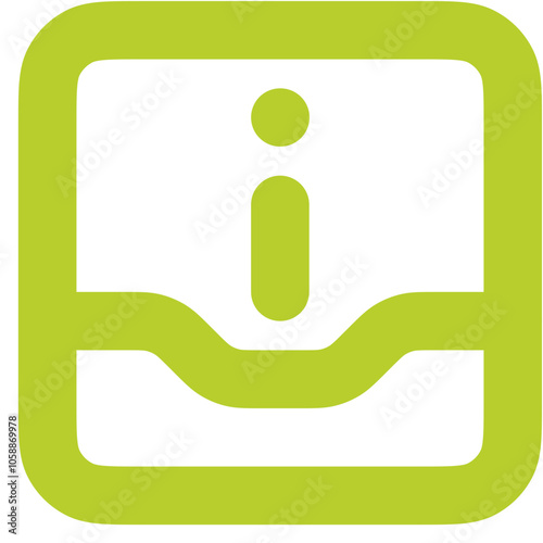 Inbox Information icon logo design