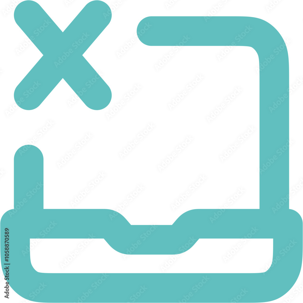 Laptop Xmark Alt icon logo design Laptop Xmark Alt icon logo design