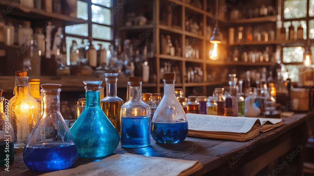 Inside the Alchemist's Lab A Detailed Exploration of Luminous Elixirs