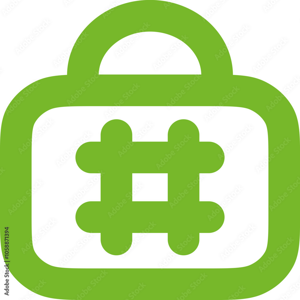 Obraz premium Lock Hashtag icon logo design