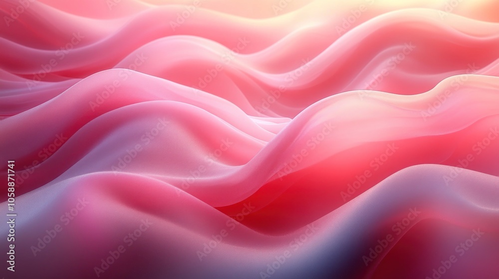 Obraz premium Abstract Pink Waves