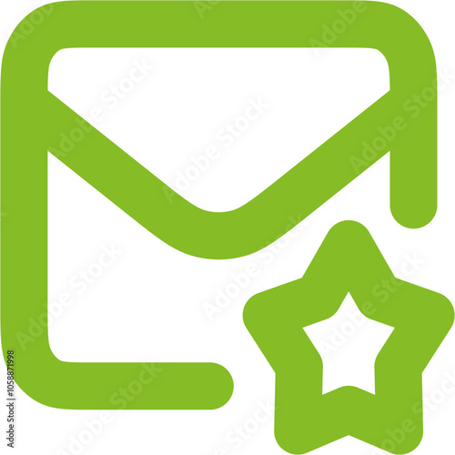 Mail Star icon logo design