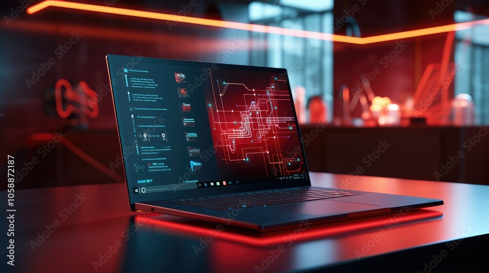 laptop red technology laptop red technology