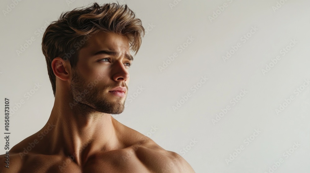 Obraz premium Man without shirt