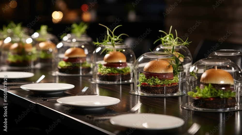 trendy burger table trendy burger table