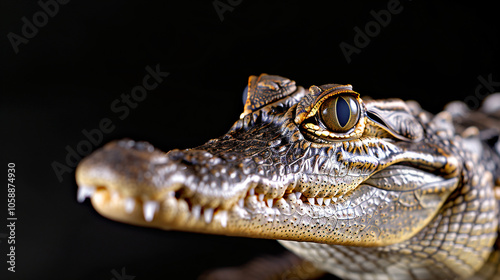 a crocodile eye detail with water droplets, natural habitat, florida wildlife