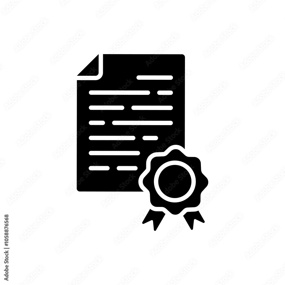 simple certificate icon, simple style solid design inspiration for any interface and purpose simple certificate icon, simple style solid design inspiration for any interface and purpose