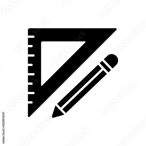 simple  school supplies icon, simple style solid design inspiration for any interface and purpose