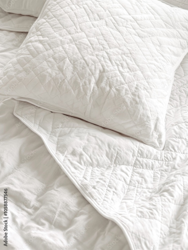 Obraz premium Bed with White Comfort