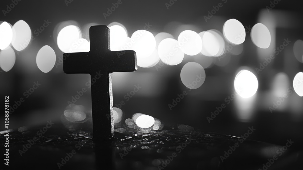 Wooden Cross on Table Wooden Cross on Table