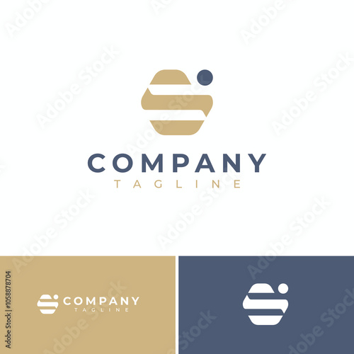 letter s hexagon logo design