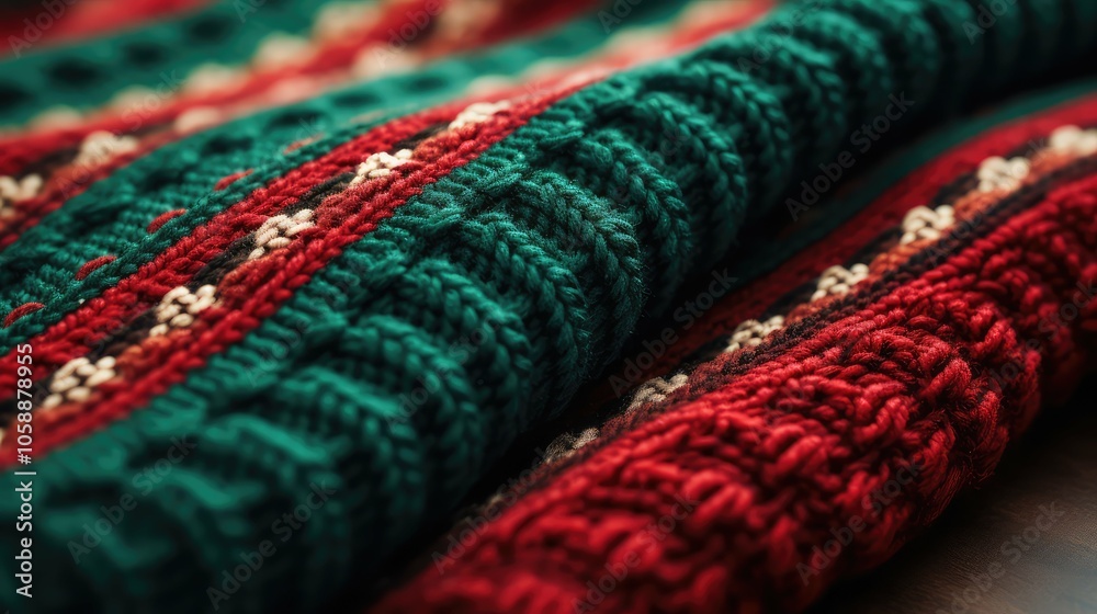 Fototapeta premium holiday red and green pattern