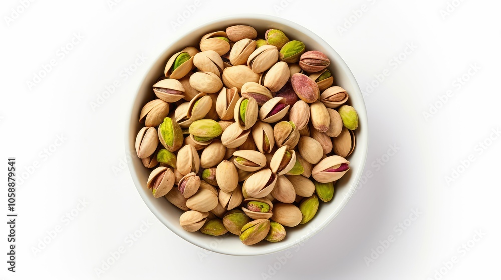 nuts bowl of pistachios on white background nuts bowl of pistachios on white background
