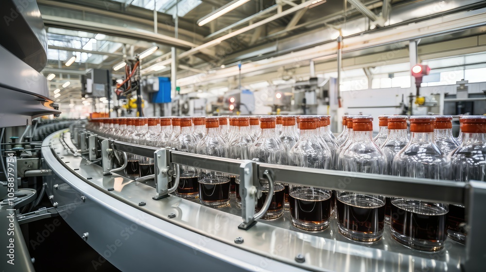 production bottling line