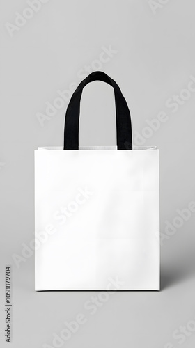 Blank Eco Friendly White tote bag mock up, isolated on white background. 