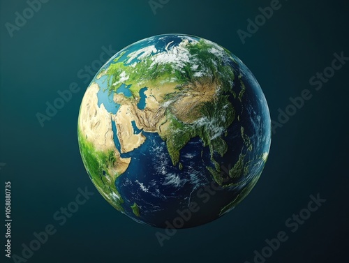 Planet Earth with political borders of countries, islands, and major bodies of water.