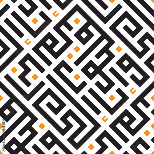 A kufic square arabic calligraphy of a verse from chapter Az-Zukhruf (The Ornaments of Gold) from the Quran translated as "And indeed we, to our Lord, will surely return"