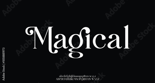 Elegant alphabet letters font. Typography luxury classic lettering serif fonts decorative wedding vintage retro logos. Vector EPS
