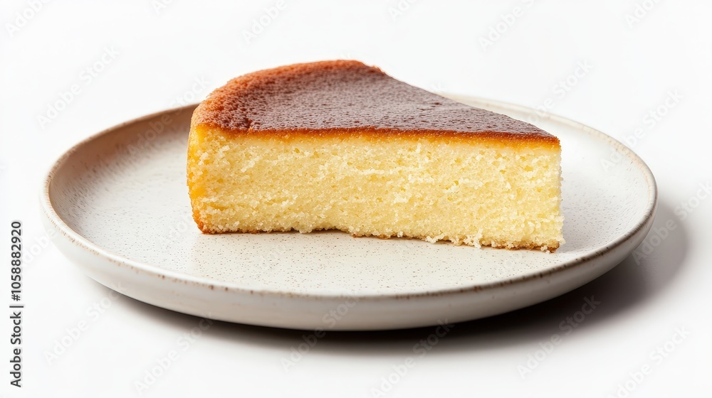 Delicious slice of homemade cheesecake on a ceramic plate Delicious slice of homemade cheesecake on a ceramic plate