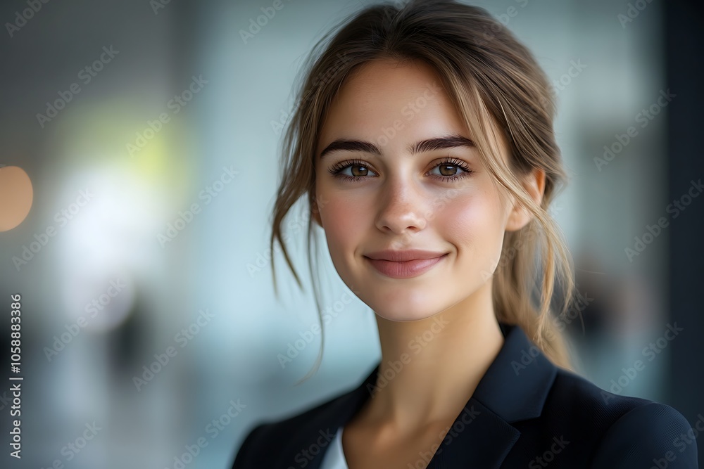 Young Businesswoman in Black Blazer Portrait Young Businesswoman in Black Blazer Portrait
