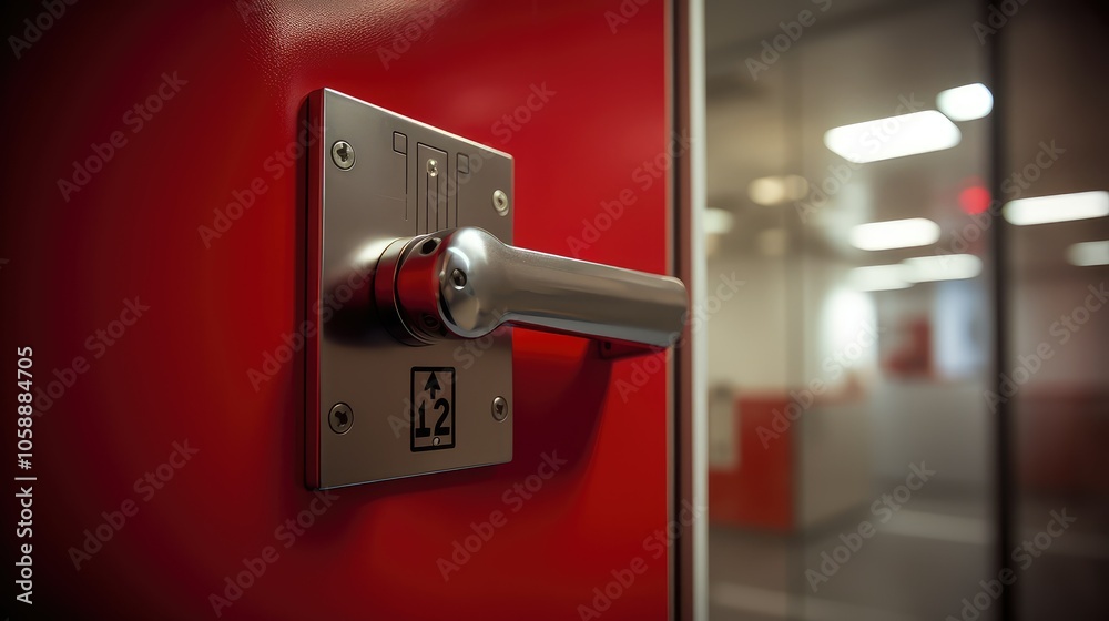 Naklejka premium emergency fire doors
