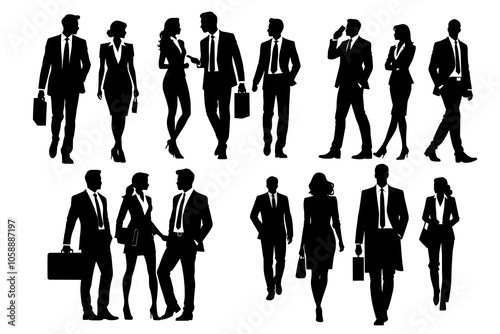 business people silhouettes