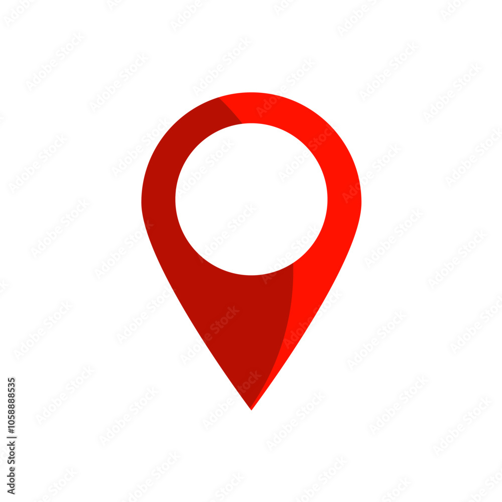 Pin, map marking, map pin - vector icon