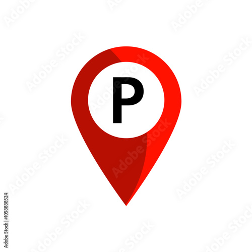 Free Download parking pin, parking space - vector icon - GFXLoad
