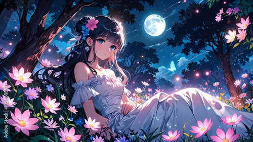 women smilling, smiling women , anime smiling illustrations, smiling anime girls, cute anime girls, Anime girl smilling, AI generative, Ai anime Wallpaper, ai generative anime	
