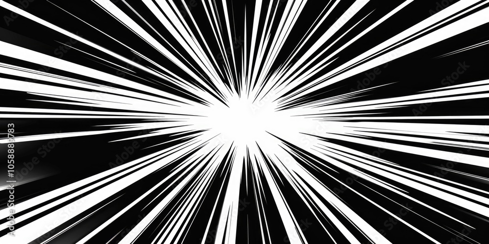 Obraz premium Bright, shattered light rays against dark background.