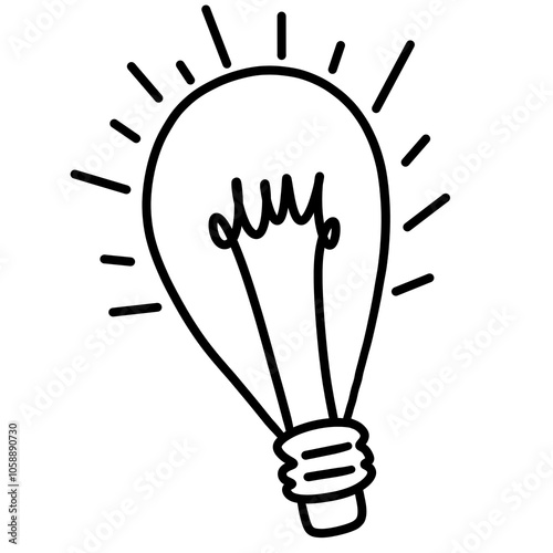 hand drawn light bulb
