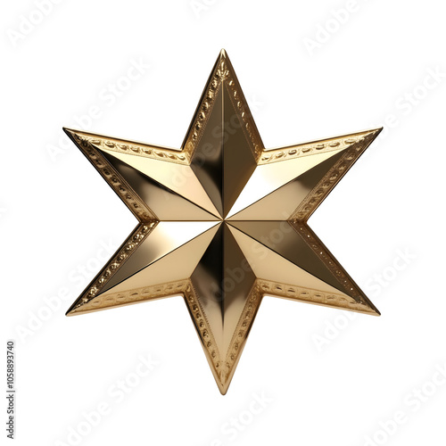 Golden Star png 3d star png gold star png Christmas tree topper png Golden christmas star png Golden star cut out Realistic gold star on transparent background