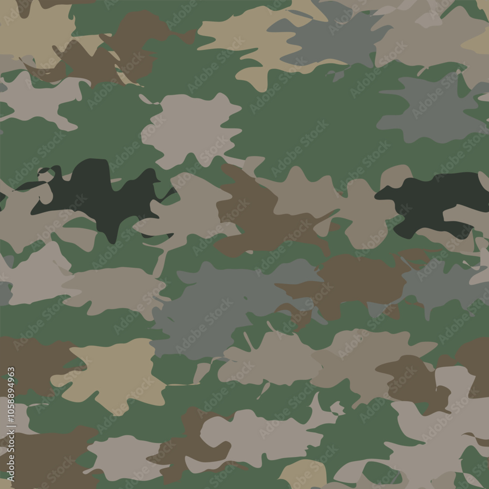 Fototapeta premium Seamless military camouflage pattern fabric texture design