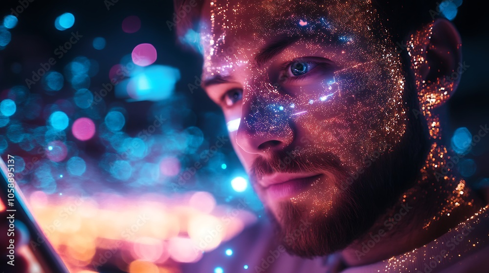 Exploring the intersection of technology and human experience through cosmic visuals Exploring the intersection of technology and human experience through cosmic visuals