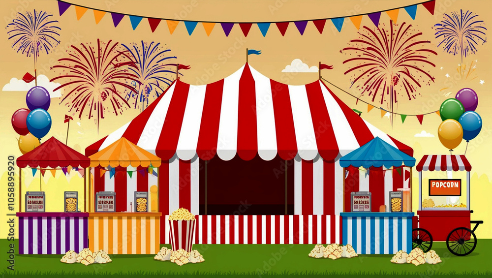 Obraz premium Carnival Festival Design, AI Generated
