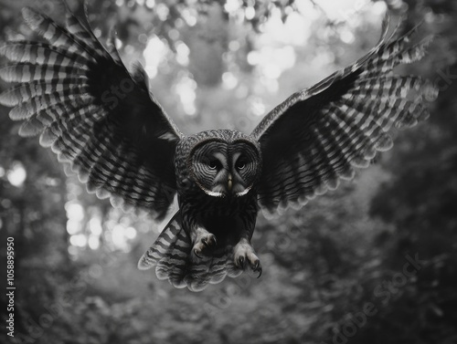 Owl in Flight photo