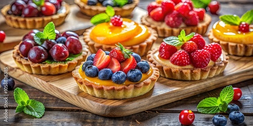 A symphony of sweet and tart flavors, these bite-sized fruit tarts offer a delightful explosion of taste and texture.