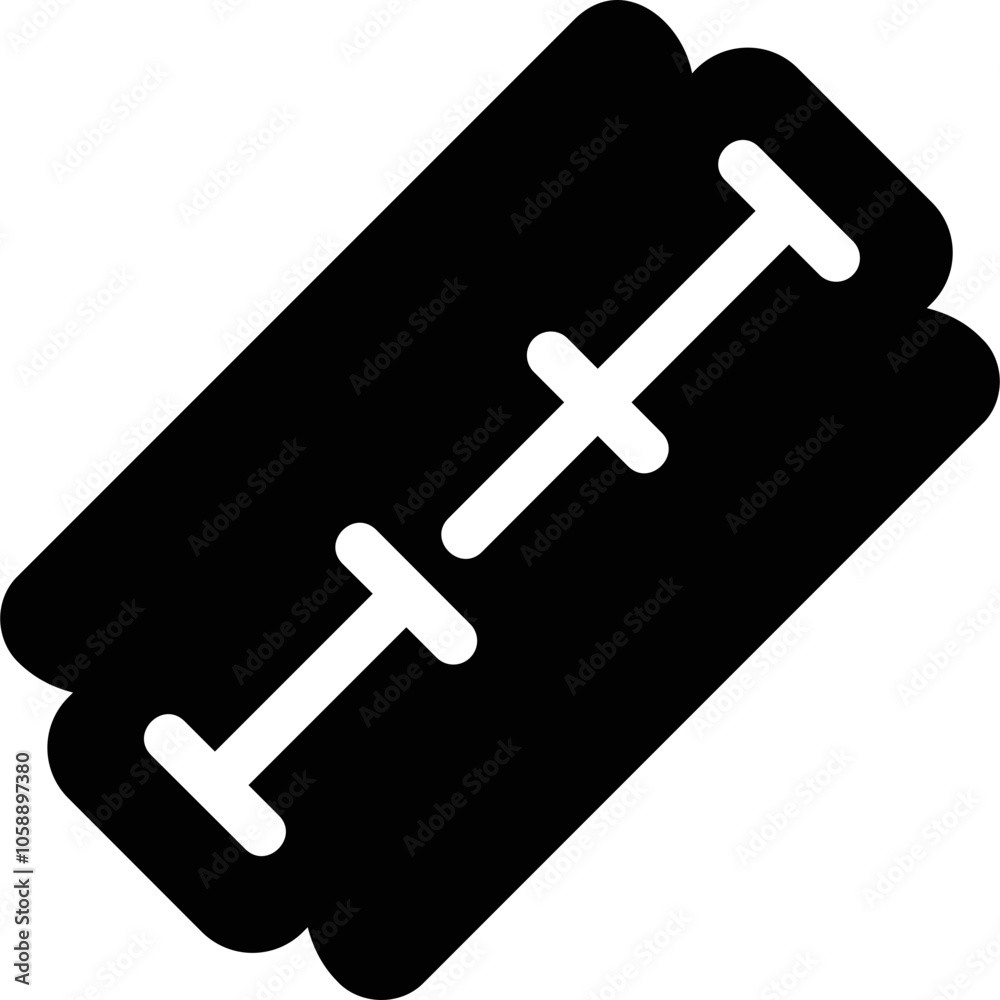 Simple vector icon on a theme shaving blade Simple vector icon on a theme shaving blade