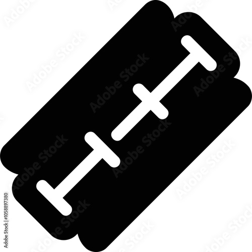 Simple vector icon on a theme shaving blade