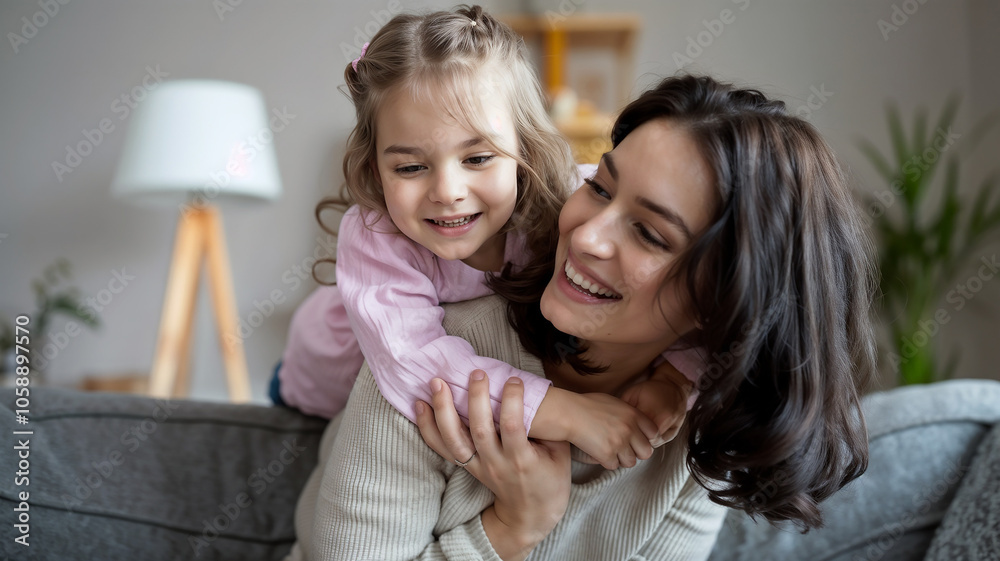 Mother and daughter Smiling Mother and daughter Smiling