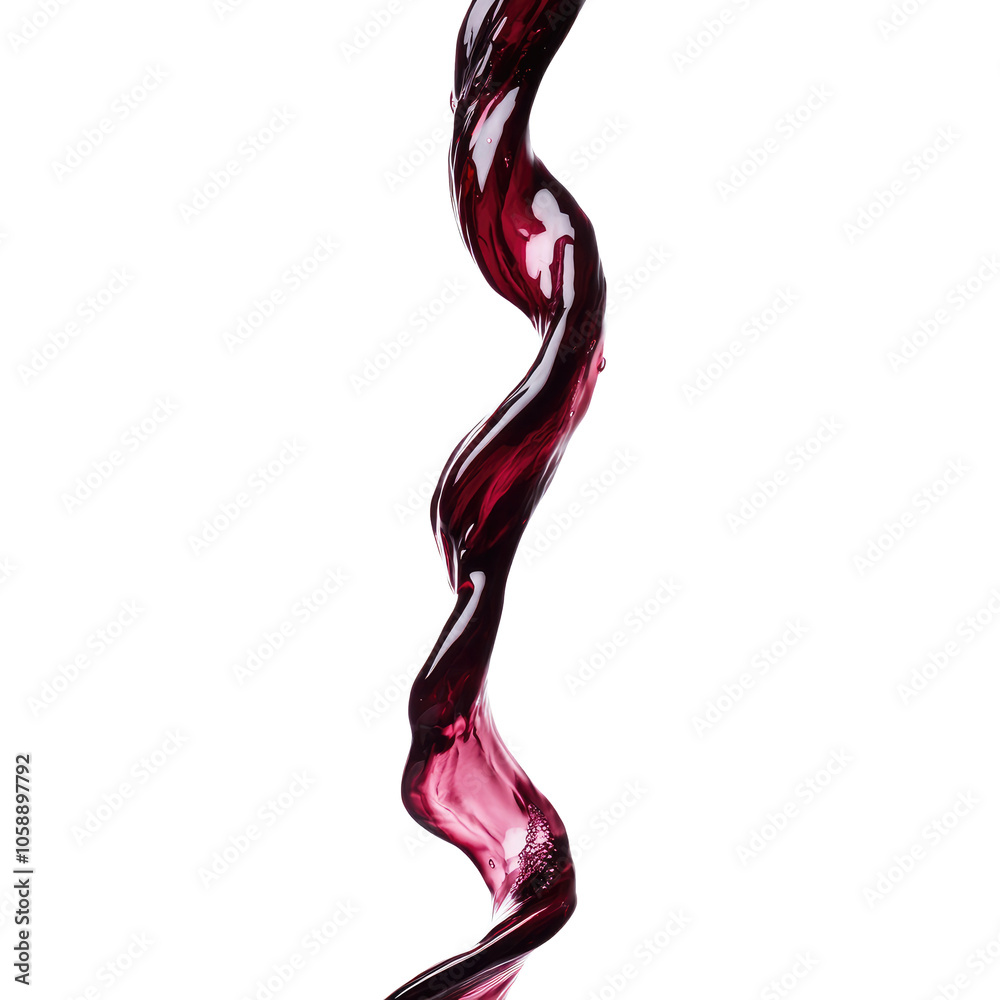 Pouring wine from above looks swirling and twisted. transparent background Pouring wine from above looks swirling and twisted. transparent background