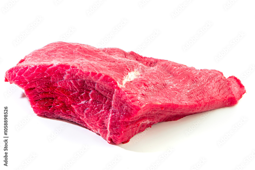 Fototapeta premium Raw beef meat isolated on white background. Food concept